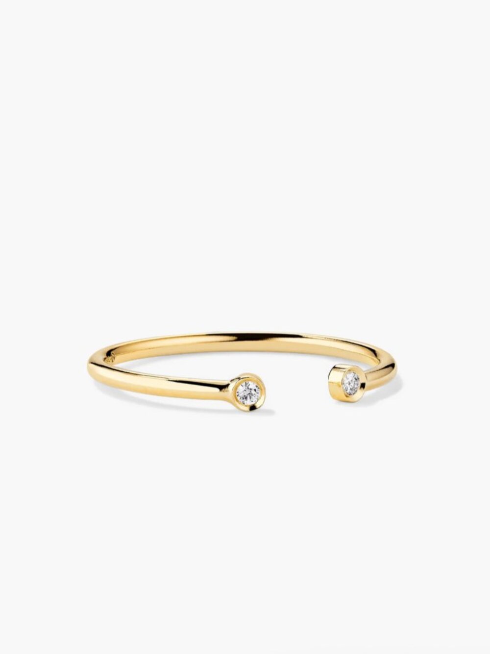 Mejuri Diamonds Open Stackable Ring – 14k Yellow Gold | Size 6